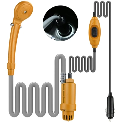 Dus Portabil AUTO pentru Camping cu Pompa de Apa  alimentare 12V + accesorii