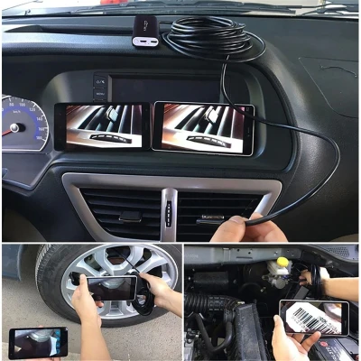 Endoscop WIRELESS cablu 3 metri Camera waterproof  Universala Slim pentru Inspectie Auto  conectare MicroUsb