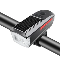 Far Bicicleta FY327 cu Claxon Incarcare Solara 4 Moduri Iluminare