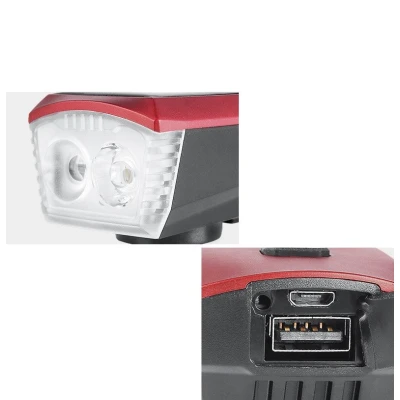 Far Bicicleta FY327 cu Claxon Incarcare Solara 4 Moduri Iluminare