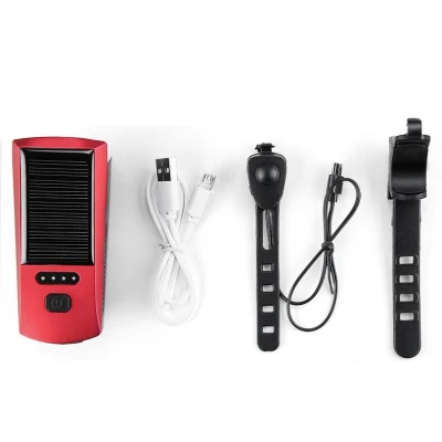 Far Bicicleta FY327 cu Claxon Incarcare Solara 4 Moduri Iluminare