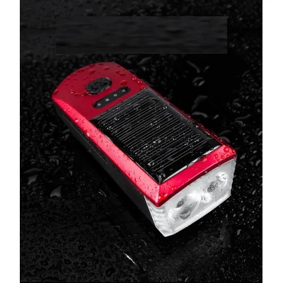 Far Bicicleta FY327 cu Claxon Incarcare Solara 4 Moduri Iluminare