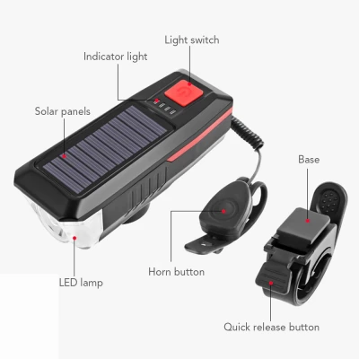 Far pentru Bicicleta  LY-17 cu Incarcare Solara PR