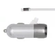 Încărcător auto 3in1 cu cablu micro USB încorporat 4.2A Argintiu