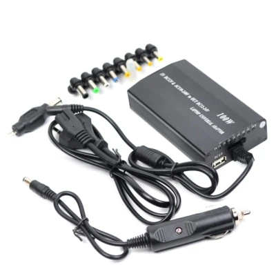 Incarcator Laptop Auto + Priza cu 8 MUFE Universale 12v / 220v