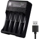 Incarcator MS-5D84A4 Acumulatori 4.2V Li-Ion 18650 cu 4 Porturi la USB AX