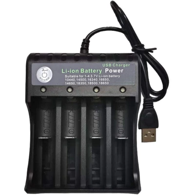 Incarcator MS-5D84A4 Acumulatori 4.2V Li-Ion 18650 cu 4 Porturi la USB AX