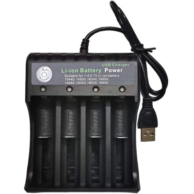 Incarcator MS-5D84A4 Acumulatori 4.2V Li-Ion 18650 cu 4 Porturi la USB AX