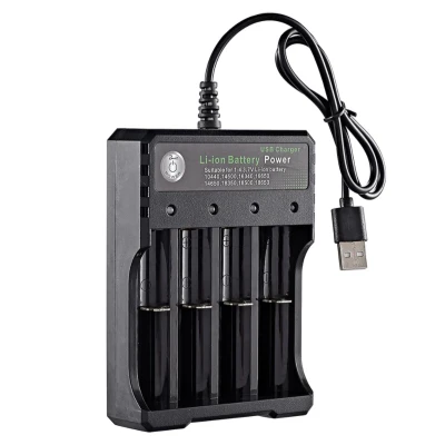 Incarcator MS-5D84A4 Acumulatori 4.2V Li-Ion 18650 cu 4 Porturi la USB AX