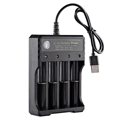 Incarcator MS-5D84A4 Acumulatori 4.2V Li-Ion 18650 cu 4 Porturi la USB XL