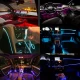 Lumini Ambientale Auto Bluetooth cu LED 6M Fibra Optica 5 Capete Controlabile cu Aplicatie Lotus Lantern