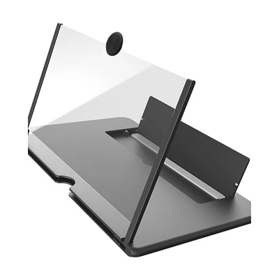 Lupa telefon 12" din PLASTIC  / Ecran de marire a telefonului / Ecran 3D Suport pliabil NEGRU