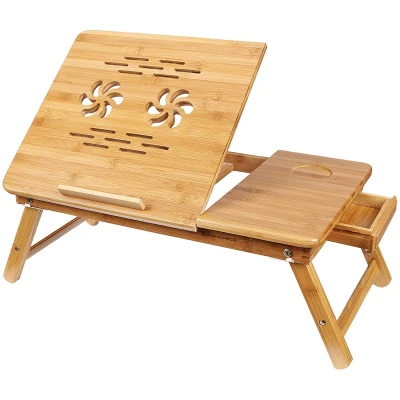 Masa pliabila din BAMBUS pentru laptop cu design Ergonomic