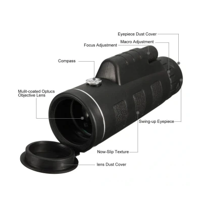 Monocular 16x52 cu Trepied si Adaptor Universal Telefoane
