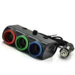 Priza auto 12V/24V Olesson 1523  cu 5 intrari 120W negru