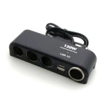 Priza auto 1525 Olesson 12V/24V cu 6 intrari 120W negru