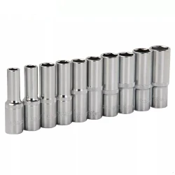 Set 10 Tubulare SINA 1/4" Profil Hexagon Lungi 63 mm