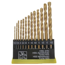Set 13 Burghie 1.5 - 6.5 mm AURII HSS  Metal