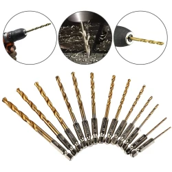 Set 13 Burghie cu cap BIT Prindere Hexagonala Otel 1.5-6.5 mm OFF