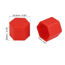Set 20 capace prezoane 17" ROSII din Silicon pentru jante
