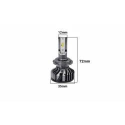 Set 2 Becuri cu Led H7 Auto F2 putere 100W temperatura 6000K 10000 Lumeni