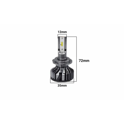 Set 2 Becuri cu Led H7 Auto F2 putere 100W temperatura 6000K 10000 Lumeni