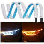 Set 2 Benzi Matrix 30CM LED flexibile pentru faruri-alb si galben