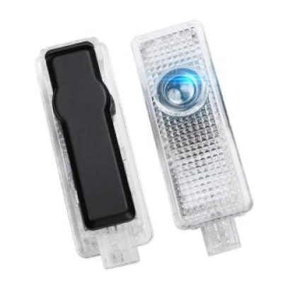 Set 2 Holograme LED cu LOGO AUDI pentru Portiere