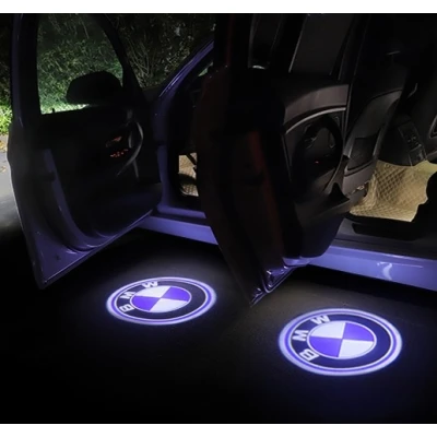 Set 2 Holograme LED cu LOGO BMW pentru Portiere