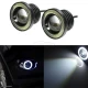 Set 2 Proiectoare 76 mm Angel Eyes cu LED DRL Lumina Alba