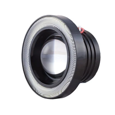 Set 2 Proiectoare 76 mm Angel Eyes cu LED DRL Lumina Alba