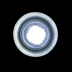 Set 2 Proiectoare 89 mm Angel Eyes cu LED DRL Lumina Alba 