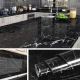 Set 2 X Autocolant Marmura NEGRU CU ALB 60 x 200 Autoadeziv Rezistent pentru Mobila
