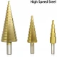 Set 3 FREZE Burghie in trepte pentru metal 4-32 mm