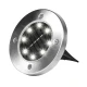 Set 4 Lampi Solare METALICE Argintii Disk Lights pentru gradina AX