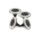 Set 4 Lampi Solare METALICE Argintii Disk Lights pentru gradina AX