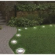 Set 4 Lampi Solare METALICE Argintii Disk Lights pentru gradina AX