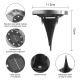 Set 4 Lampi Solare METALICE Argintii Disk Lights pentru gradina AX