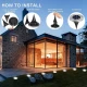 Set 4 Lampi Solare METALICE Argintii Disk Lights pentru gradina AX