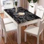 Set 4 X Autocolant Marmura NEGRU CU ALB 60 x 200 Autoadeziv Rezistent pentru Mobila