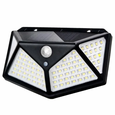 Set 8 Lampi ULTRA 100 LED Solare cu senzor de miscare si lumina 3 moduri ILUMINARE