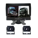 Set Monitor auto 2 camere metalice pentru tiruri  autocare  camioane