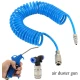 Set pistol de suflat aer  furtun spirala de 5 m T de conectare camion