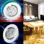 Spot 3 Led COB 7W incastrabil tavan Fals si rigips 