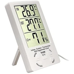 Termometru Multifunctional cu Ceas si Senzor de Umiditate TA298