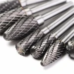 Trusa 8 Freze de CARBURA 6mm MARI pentru Metal 