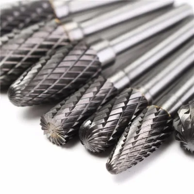 Trusa 8 Freze de CARBURA 6mm MARI pentru Metal