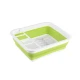 Uscator pliabil VERDE pentru vase si cu suport pentru tacamuri