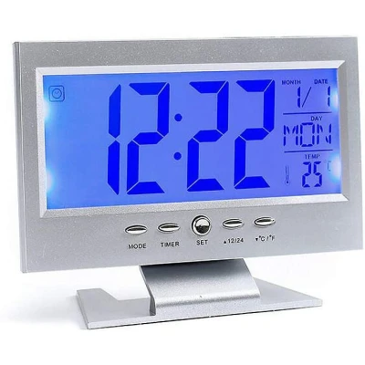 Ceas cu ecran LCD DS 8082 Argintiu