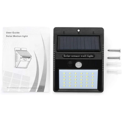 Set 3 Lampi BRIGHT 30 LED Solare cu senzor de miscare si lumina 1 mod ILUMINARE